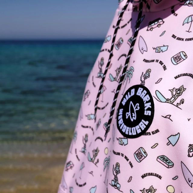 wild barks barkriders pink πόντσο