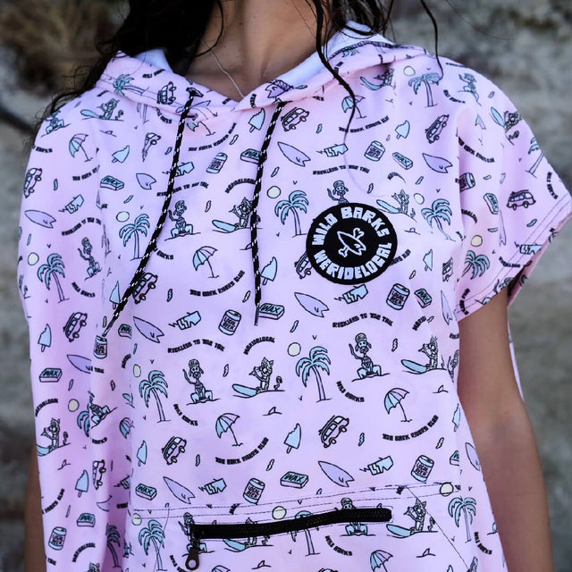wild barks barkriders pink πόντσο