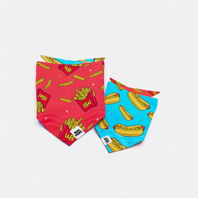wild barks junk food dog bandana