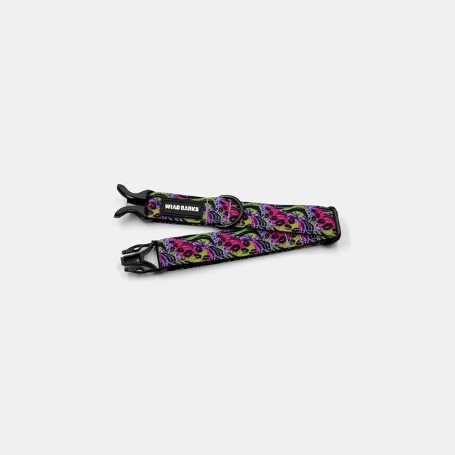 wild barks purple leopard dog collar