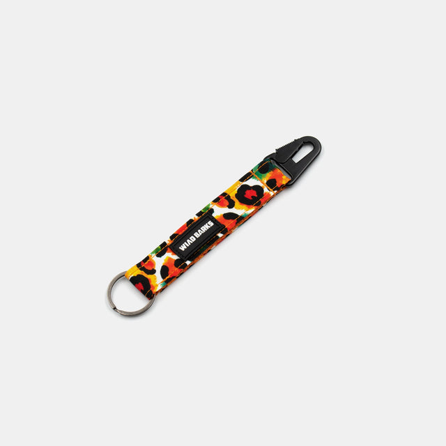 wild barks watercolor leopard keychain