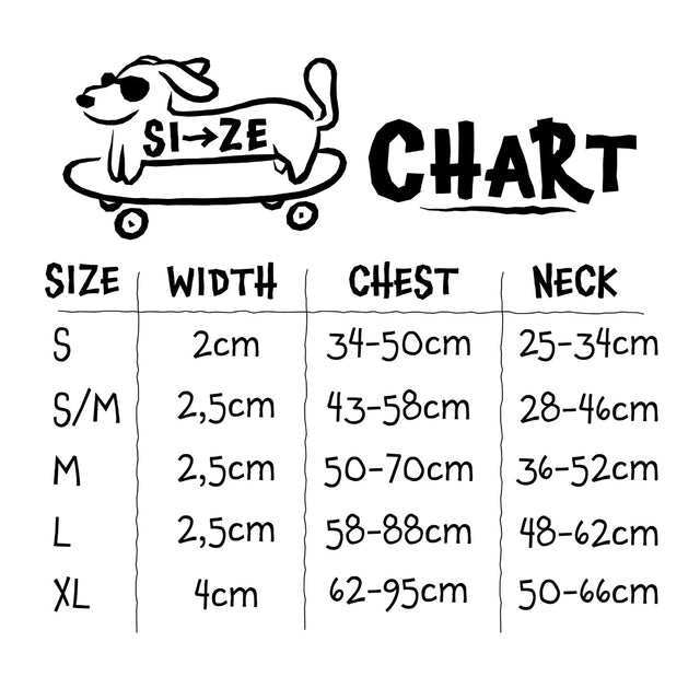 wild barks harness chart