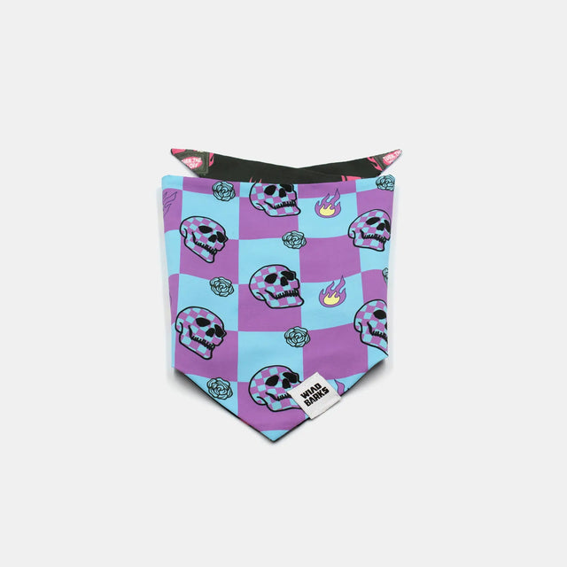 wild barks old school skulls dog bandana