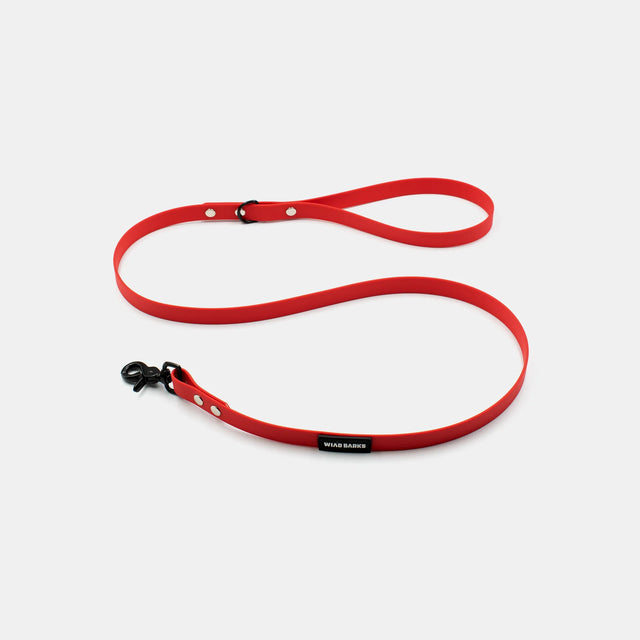 wild barks red waterproof dog leash