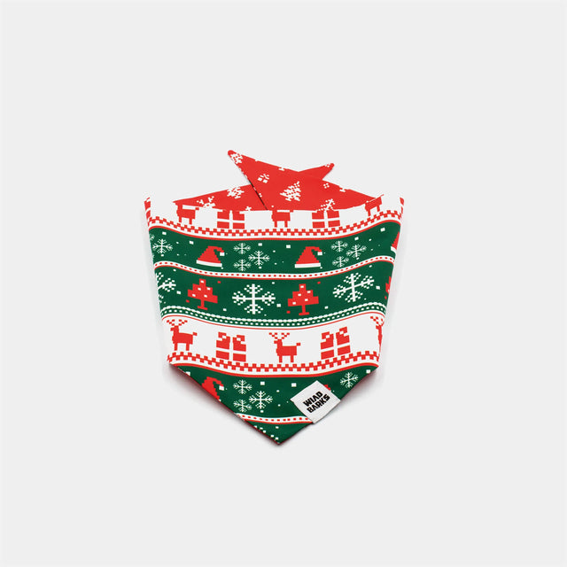 wild barks retro xmas dog bandana