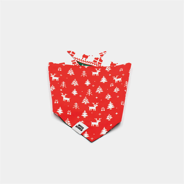 wild barks retro xmas dog bandana