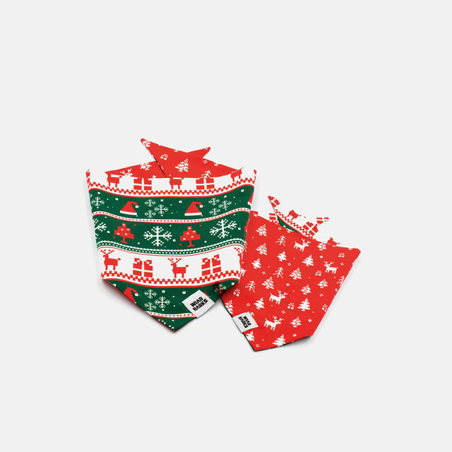 wild barks retro xmas dog bandana