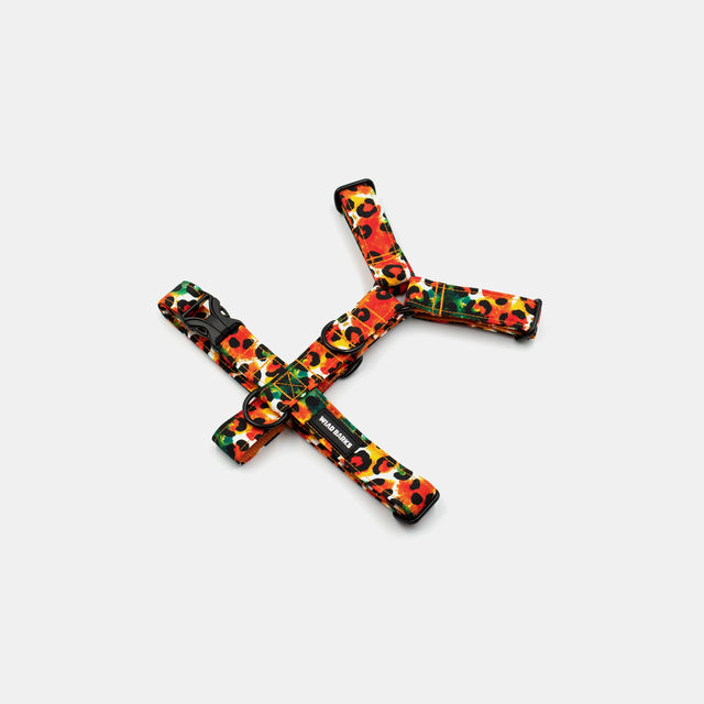 wild barks watercolor leopard dog harness