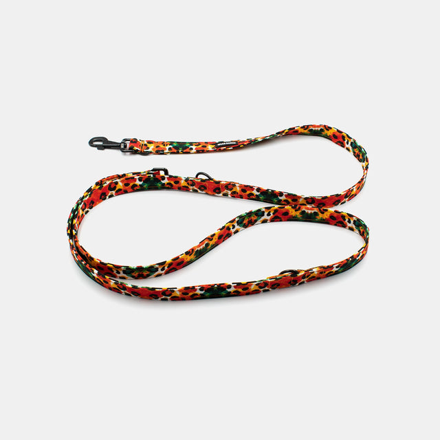 wild barks watercolor leopard hands-free dog leash